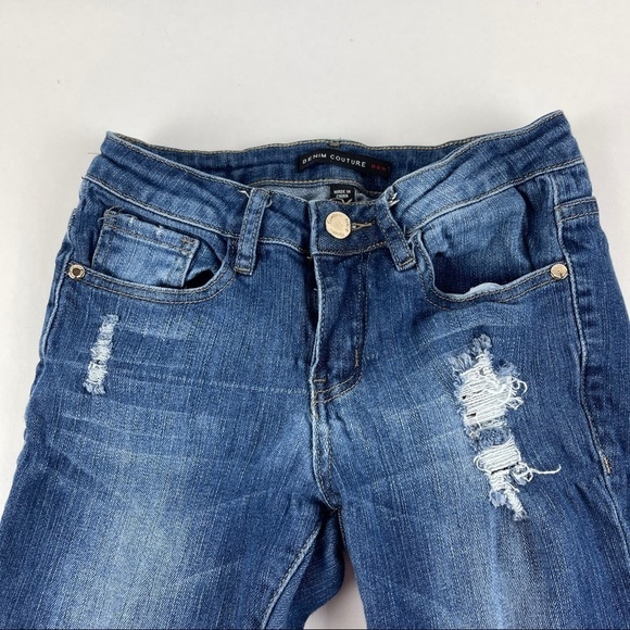 Denim Couture Red Jeans Womens 0 Blue Denim Distressed - Picture 6 of 11